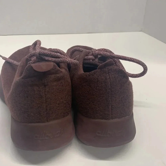 Allbirds Women's Wool Runners Burgundy Red Lace Up Wool Running Sneakers Shoes 9 - Picture 3 of 8